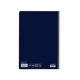 Cuaderno Espiral Liderpapel Folio Smart Tapa Blanda 80H 60 gr Cuadro 4 mm Con Margen Color Azul Oscuro 10 unidades