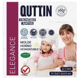 Molde para horno desmontable Quttin 31.5 x 21.5 x 3.5 cm (6 Unidades) Molde para horno desmontable Quttin 31.5 x 21.5 x 3.5 cm (6 Unidades)