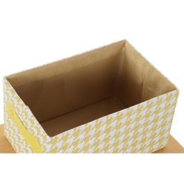 Caja Basicos DKD Home Decor Gris Amarillo 30 x 20 x 40 cm Set de 3 (3 Unidades)