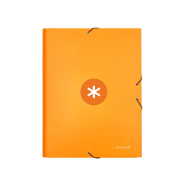 Antartik Carpeta con Gomas Tres Solapas Cartón Forrado A4 Color Mostaza 215x315 mm