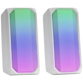 Mars Gaming Altavoces MSRGBW 15W 2.0 Bluetooth 5.0 con RGB y Control de Volumen Blancos