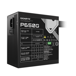 Gigabyte GP-P650G Fuente de Alimentación 650W 80 PLUS Bronze ATX Negro Gigabyte GP-P650G Fuente de Alimentación 650W 80 PLUS Bronze ATX Negro