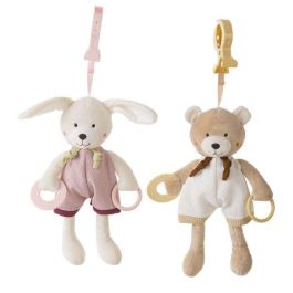 Creaciones Llopis Oso de Peluche Beige con Actividades y Sonajero, 30 cm de Poliéster