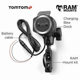 TomTom TTRID550PRE GPS Moto RIDER 550 Premium Pack, Pantalla 4.3", Mapa Mundial, TomTom Traffic, Alertas Peligro, Manos Libres