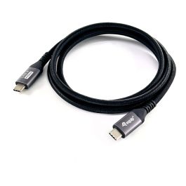 Equip Cable USB-C USB4 Gen3 Macho Macho 40Gbps 8K/60Hz 240W Con Chip E-Mark Color Negro 1.2m Malla algodon trenzado Carcasa Conector Aluminio Precio: 23.50000048. SKU: B1E5JDH2MJ