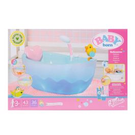 Baby Born Bañera de Baño Electrónica con Ducha, Patito Extraíble, Luces y Sonidos para Niños +3 Años, Azul y Gris
