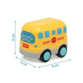 KioKids Bus Escolar de Juguete con Luz y Sonido para Bebés +12 Meses, 23 Melodías y Sonidos, Plástico Amarillo