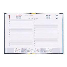 Agenda Encuadernada Liderpapel Corfu A5 2025 Dia Pagina Color Azul Papel 60 gr