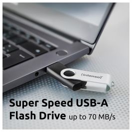 Intenso 3543480 Memoria USB 3.2 Gen 1 Lápiz, 32 GB, Hasta 70 MB/s, USB-A, Compatible con USB 3.0/3.1, Plástico y Metal, Office Line