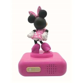 Lexibook Despertador Digital con Luz Nocturna 3D de Minnie y Efectos de Sonido