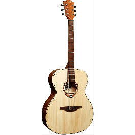 LAG Guitarra Acústica Lâg Auditorium Tramontane 70 - Natural, Folk, Abeto Engelmann Macizo, Caoba, Satinado