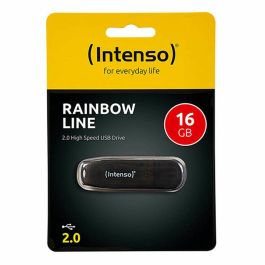 Intenso Lápiz USB 2.0 Rainbow line 16GB (3502470) - Negro transparente, 28MB/s lectura Precio: 6.7899997. SKU: S7819223