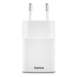 Hama Cargador de Pared 30W con USB-C y USB-A, Compatible con Power Delivery y Quick Charge 3.0, Blanco