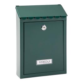 Arregui Buzón Individual Exterior Civic Acero Verde 21,6 x 8 x 30 cm con Tejadillo y 2 Llaves