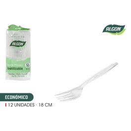 Algon Set de 12 Tenedores Transparentes de 18 cm (36 Unidades) Precio: 21.78999944. SKU: B1GYWEJ39G