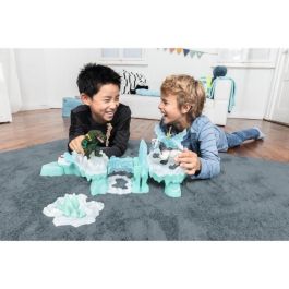Schleich 42497 Ataque a la Fortaleza de Hielo, Criaturas de Eldrador con Tigre Dientes de Sable y Cocodrilo Luchador