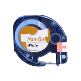 Q-connect Cinta para Rotuladora Letratag LT-100, Negro/Blanco, 12mm x 4m, Compatible con Dymo