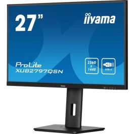 iiyama XUB2797QSN-B2 Monitor 27" QHD (2560x1440) IPS 1ms 100Hz con USB-C, HDMI, DP, Altavoces y Pivot, Negro