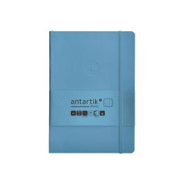 Cuaderno Con Gomilla Antartik Notes Tapa Blanda A5 Hojas Puntos Azul Claro 80 Hojas 80 gr Fsc