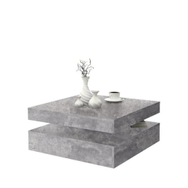Coffee Mesa de centro giratoria CFTT4181-U39, 2 estantes, aspecto hormigón gris claro, L 78 x P 78 x H 35,4 cm Precio: 149.99000038. SKU: S7109350