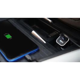 Elbe CARG-301-QC Cargador USB para Coche Doble Puerto Carga Rápida QC 3.0 Compatible Apple 2.4A Iluminación LED