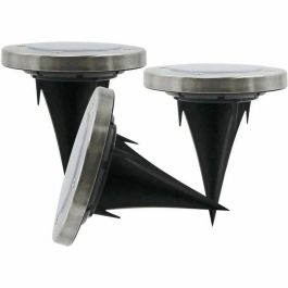 Galix Lote de 3 Focos Solares Empotrados de Acero Inoxidable 0.07W - 5 Lúmenes, 8h Autonomía, 5 LED SMD Blancos Precio: 27.50000033. SKU: B187PL39YY