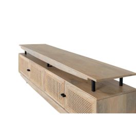 Giner y Colomer Mueble Tv en Madera de Mango con 4 Puertas Enmarcadas Rejilla Natural