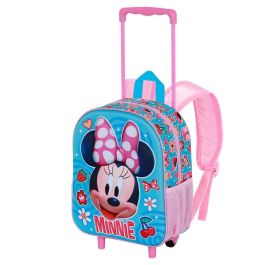 Mochila 3D con Ruedas Pequeña Happiness Disney Minnie Mouse Azul