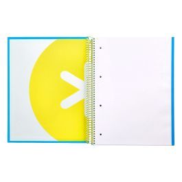 Cuaderno Espiral A4 Micro Antartik Tapa Forrada 120H 90 gr Liso Con Bandas 4 Taladros Color Azul