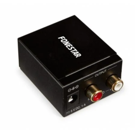 Fonestar Sistem Convertidor Audio Digital Analógico DAC 24 bits 32-96 kHz SPDIF Óptico Coaxial FO-37DA Precio: 24.58999994. SKU: S7812961