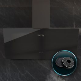 Cecotec Campana Convencional 90 cm Bolero Flux DM 906500 Glass Negra A LED