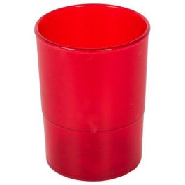 Porta Lapices Plastico Redondo Traslucido Rojo Precio: 1.49999949. SKU: B144EXYSFK