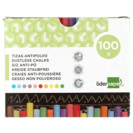 Tiza Color Antipolvo Liderpapel Caja De 100 Unidades Colores Surtidos