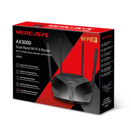 Mercusys MR80X router inalámbrico Gigabit Ethernet Doble banda (2,4 GHz / 5 GHz) Negro