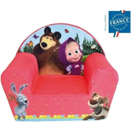 Fun House Sillón club infantil MASHA ET MICHKA, asiento de espuma ligero, funda lavable, 42x52x33 cm Precio: 50.99434164. SKU: B199WBNHNZ