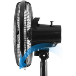 Emerio Ventilador de Mesa Fn114224.1, 30 cm Aspas, 3 Velocidades, Oscilatorio e Inclinable, 40 W, Negro