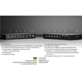 Hub USB i-Tec C31KVMDOCKPDPRO Negro