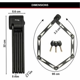 Candado plegable para bicicleta - MASTER LOCK - 8333EURDPRO - Acero endurecido, 3 llaves, certificado, soporte incluido