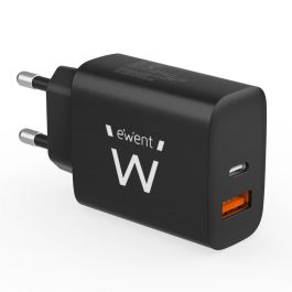 Ewent EW1319 Cargador USB-C 20W Doble Puerto PD QC3.0 Carga Rápida para iPhone 15/14 y Android Negro Precio: 10.50000006. SKU: B192F66QP9