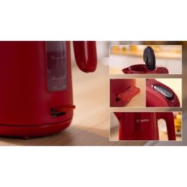 Hervidor - BOSCH - TWK2M164 MyMoment - Rojo mate - indicador de taza - nivel de agua visible en el mango