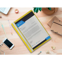 Q-connect Carpeta Dossier Fastener Plástico DIN A4 Amarilla 35x325x250 mm