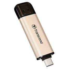 Transcend JetFlash 930C USB 3.2 256GB Tipo-A/C Oro 420MB/s Lectura, 400MB/s Escritura