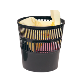 Q-connect Papelera 15 litros rejilla plástico color negro 285x290 mm