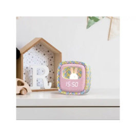 Wondee Despertador Billy con Luz de Noche Mermaid, Reloj Infantil con Alarma y Conejito de Silicona