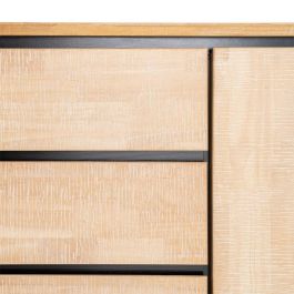Aparador Natural-Negro Madera-Metal 200 X 40 X 86,50 cm