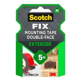 Cinta doble cara de montaje para exteriores, 19 mm x 1,5 m, máx 5 kg
