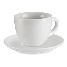 Set 6 Tazas Café Porcelana Blanca con Plato 150ml Vessia - 22x10x38 cm (6 Unidades) Set 6 Tazas Café Porcelana Blanca con Plato 150ml Vessia - 22x10x38 cm (6 Unidades)