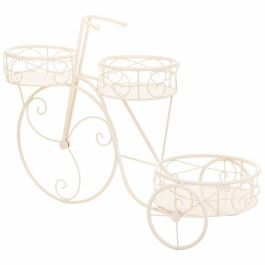 Soporte para Maceta Alexandra House Living Blanco Metal Hierro Bicicleta 28 x 28 x 28 cm