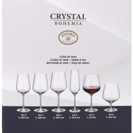Bohemia Set de 6 Copas de Vino Sira 600 cc - Colección Bohemia (4 Cajas)