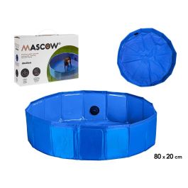 Mascow Piscina para Perro de Poliester Antideslizante Plegable con Valvula de Vaciado - 80x20 cm Azul (Set de 6) Precio: 91.50000035. SKU: S3609765